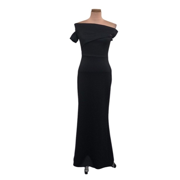 Black Halo Zendaya Formal Maxi Dress Size 4 Black One Shoulder Gown - Picture 1 of 10